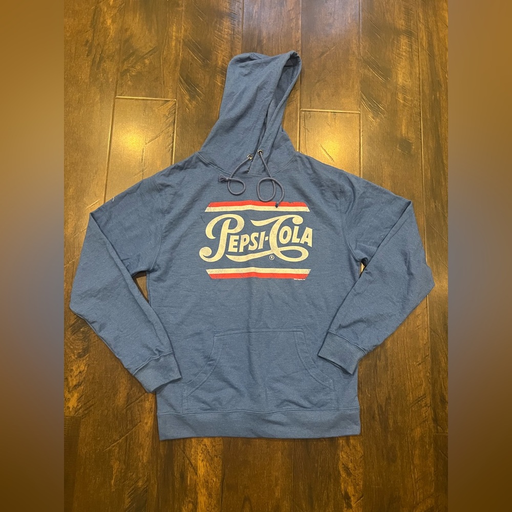 Retro Pepsi Cola Pullover Hoodie Sweatshirt - LARGE